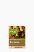 Planet Organic Cinnamon tea package on a white background