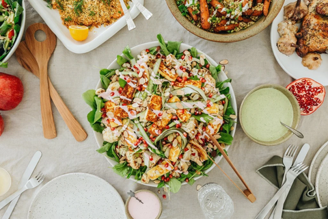 Roasted Cauliflower & Halloumi Salad
