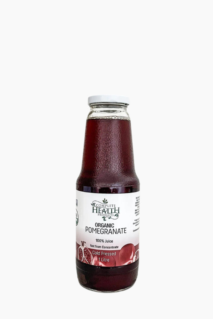 Complete health Organic Pomegranate Juice glass bottle