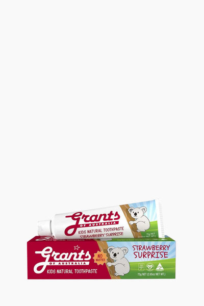 Two tubes of Grant's Kids Natural Toothpaste on a white background
