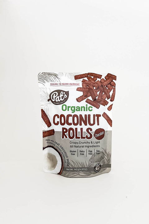 Pat's Organic snacks Coconut Rolls Chocolate