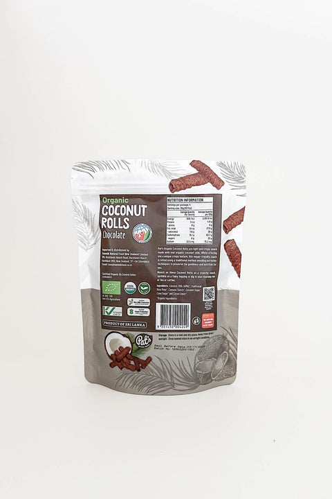 Pat's Organic snacks Coconut Rolls Chocolate