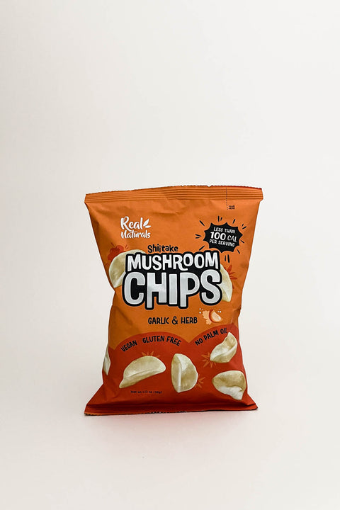 Real Naturals Shiitake Mushroom Chips Garlic & Herbs