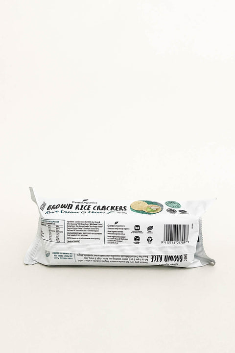 Ceres Organics Brown Rice Crackers Sour Cream & Chives