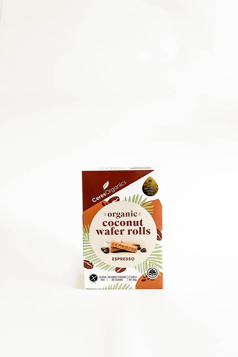 Ceres Organics Coconut Wafer Rolls Espresso