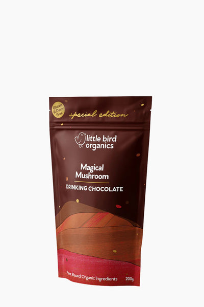 Little Bird Organics Magical Mushroom Drinking Chocolate package on a white background