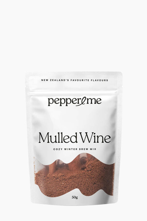 Package of Pepperme Mulled Wine mix on a white background