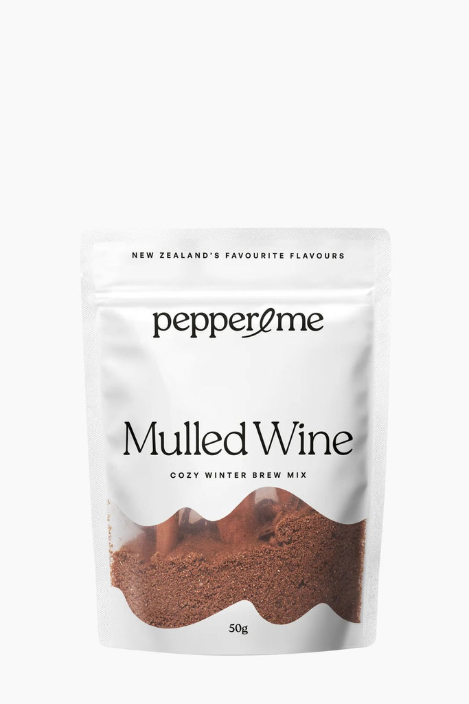 Package of Pepperme Mulled Wine mix on a white background