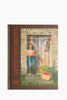 Book cover of 'Nadia's Farm Kitchen' with a woman holding a basket in front of a stone door.
