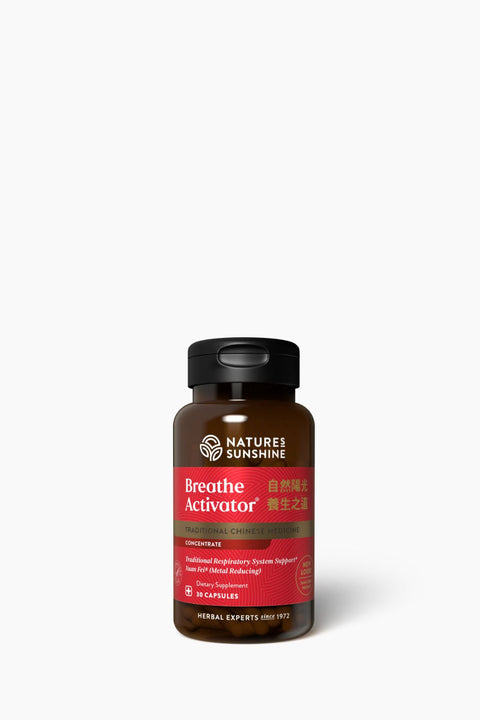 Nature's Sunshine Breathe Activator supplement bottle on a white background