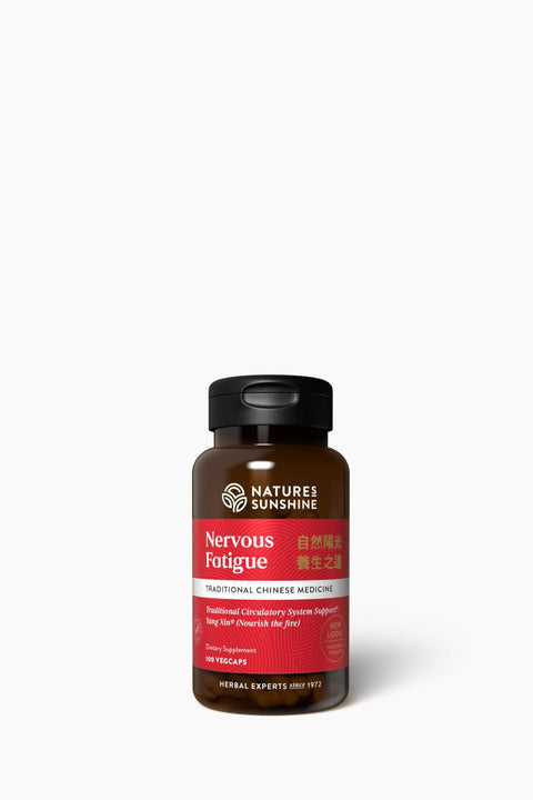 Nature's Sunshine Nervous Fatigue supplement bottle on a white background