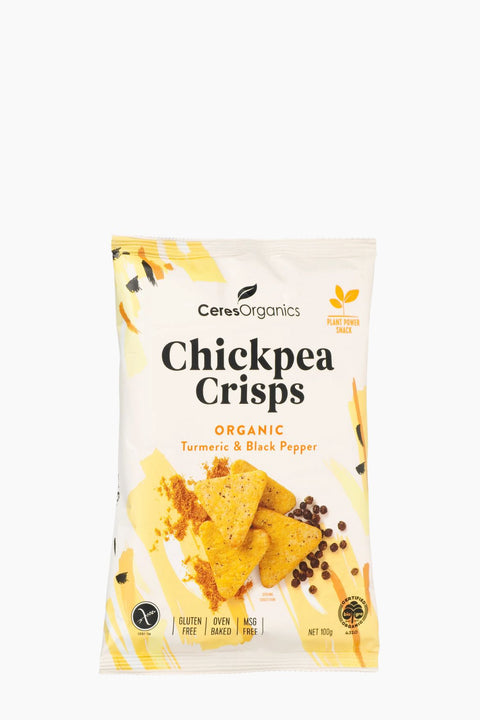 Ceres Organics Chickpea Crisps Turmeric & Black Pepper