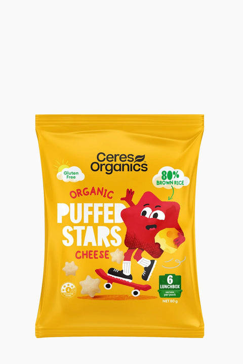 Ceres Organics Puffed Stars Cheese 80g
