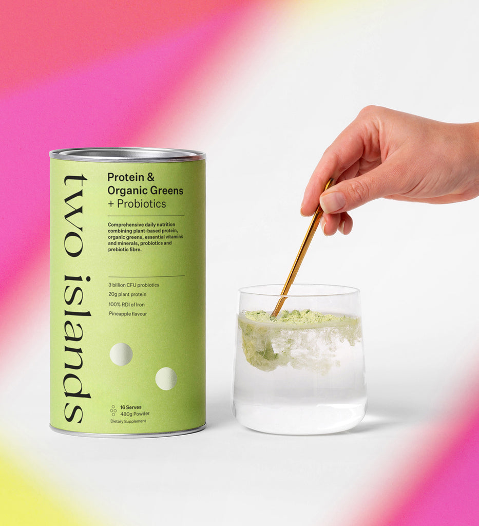 Two island Protein & Organic greens + Probiotics  3