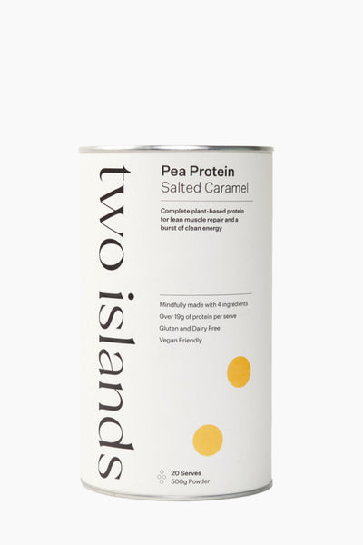 Two islands salted caramel pea protein 