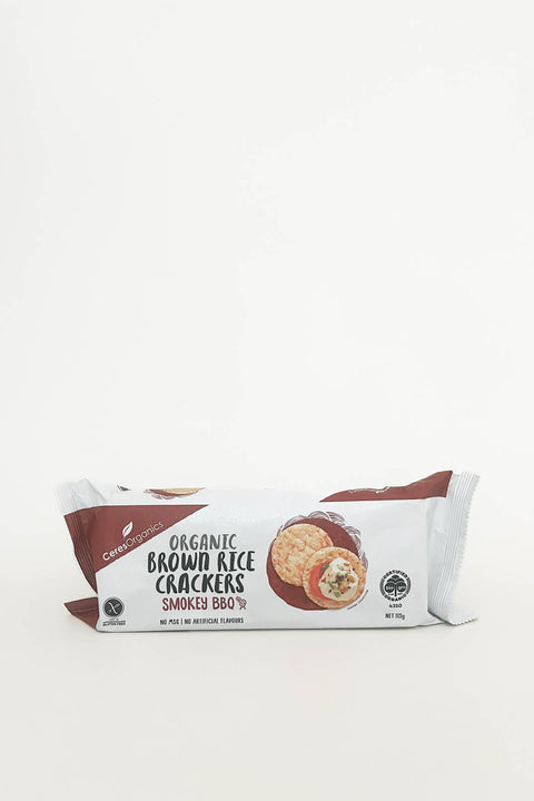 Ceres Organics Brown Rice Crackers Smokey BBQ