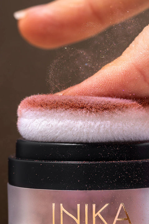 Inika Mineral Blusher Puff Pot Rosy Glow