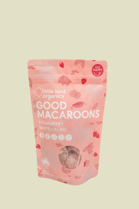 Little Bird Macaroons Strawberry & White Cacao