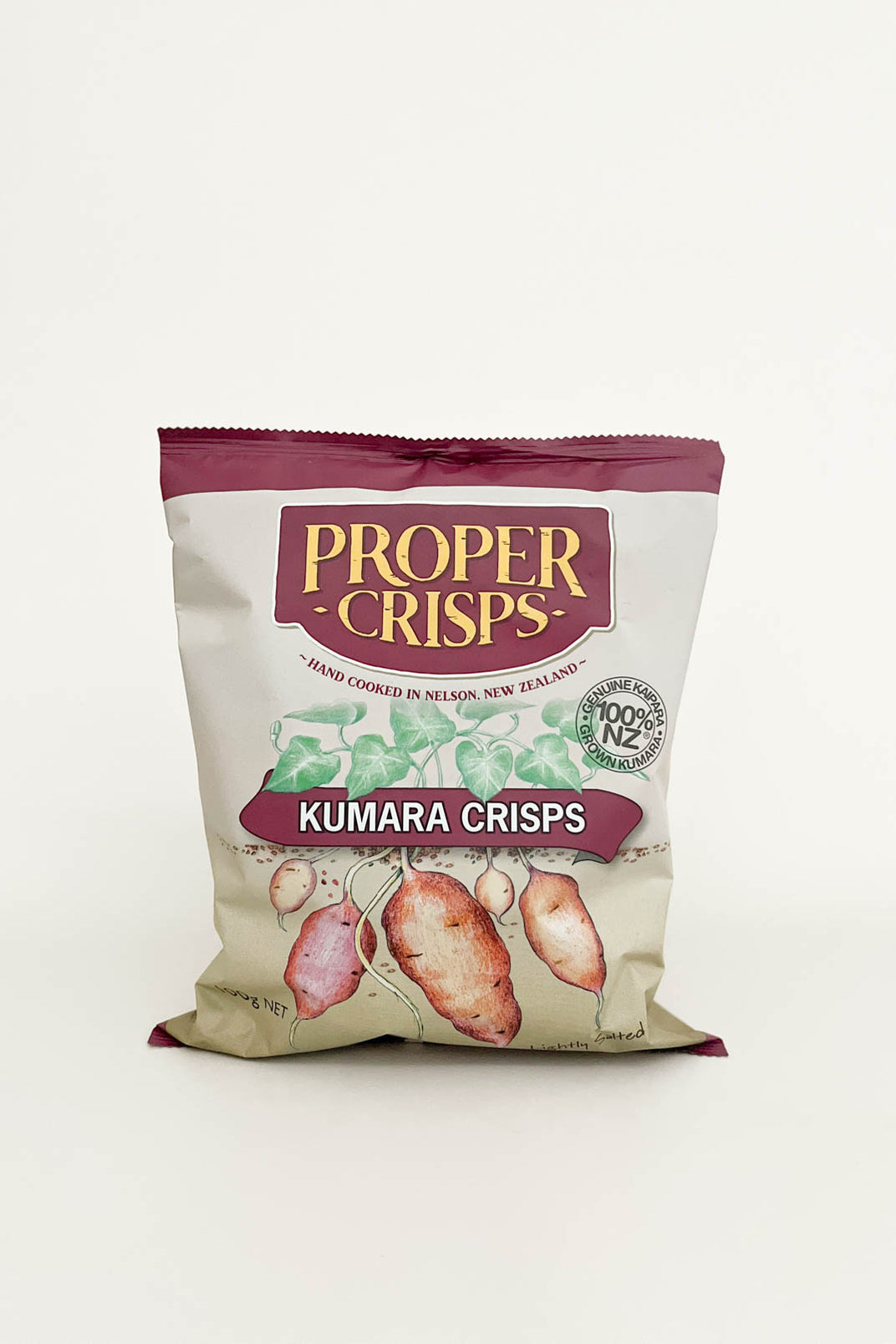 Proper Crisps Kumara Chips Down to Earth Organics