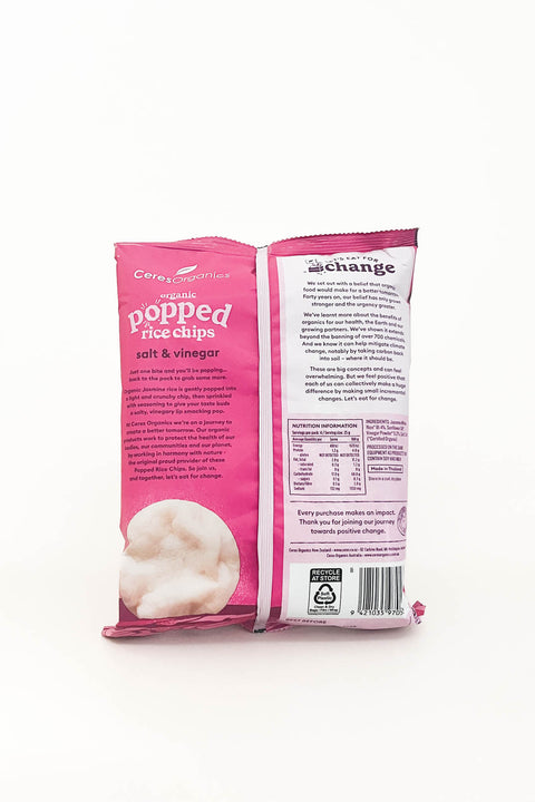 Ceres Organics Popped Rice Chips Salt & Vinegar